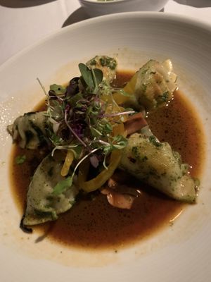 Main course - potstickers  at Roy's in Honolulu