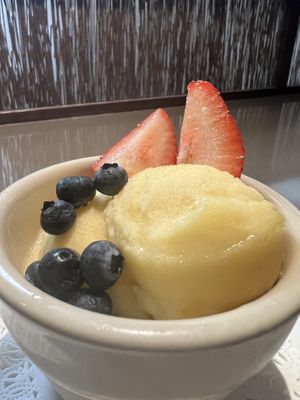 Passion fruit sorbet   at Roy's in Honolulu