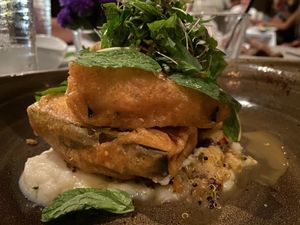 Fried eggplant  at Roy's in Honolulu