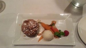 Carrot cake w/ vegan honey glaze & sorbet (VPF 4 of 4) at Roy's in Honolulu