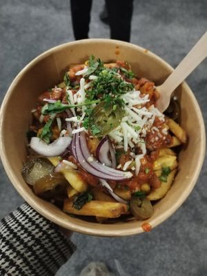 Loaded fries at Soulful Vegan in Birmingham