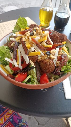 Vegan falafel salad at Ardıç Şarküteri in Fethiye