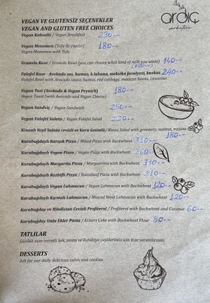 Menu October 2023  at Ardıç Şarküteri in Fethiye