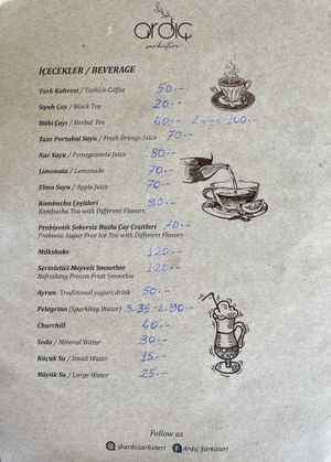 Menu October 2023  at Ardıç Şarküteri in Fethiye