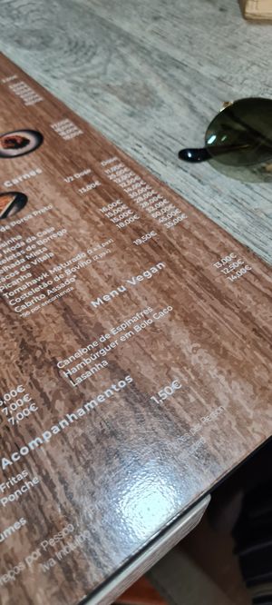 Menu at A Taberna do Porfirio in Lamego