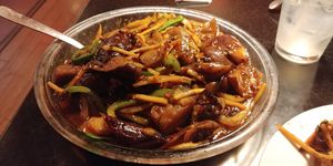 Eggplant with Spicy Garlic Sauce! $6.95 at Sam's China Bistro in El Paso
