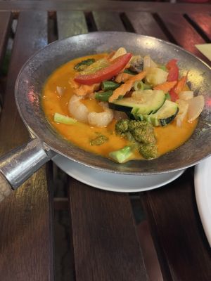 Yummy curry made vegan   at Nakorn Thai in Frankfurt