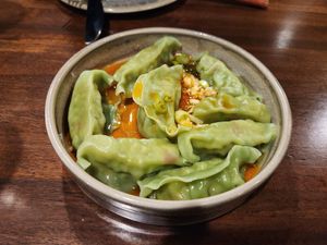 Edamame dumplings at Bar Dojo in Edmonds