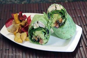 Hummus Wrap at Happiness Healthy Cafe in Fort Myers