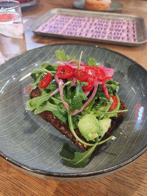 Avocado toast (ask for the vegan option) at Mr Cake in Stockholm