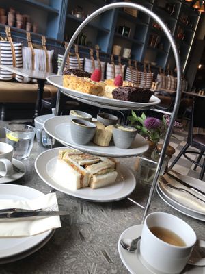 Vegan afternoon tea with vegan clotted cream!  at Chatsworth Kitchen in Matlock