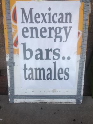Amusing sign out front at Tanias 33 Dos Mundos in Tucson
