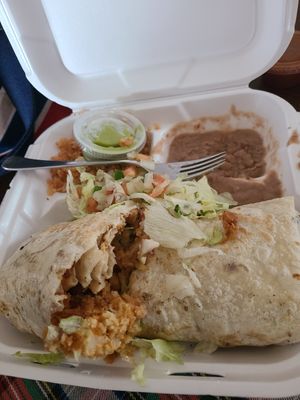 Burrito Deal: Cauliflower everything burrito grilled at Tanias 33 Dos Mundos in Tucson