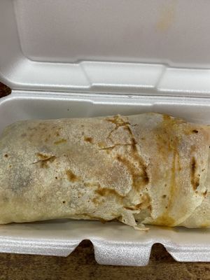 Big yummy vegan pastor burrito  at Tanias 33 Dos Mundos in Tucson