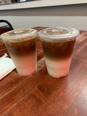 Iced horchata coffee at Tanias 33 Dos Mundos in Tucson