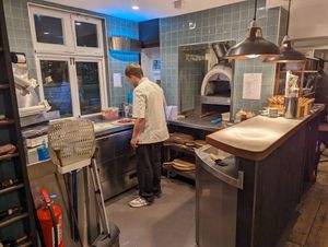 Pizza oven at abarbistro in Portsmouth
