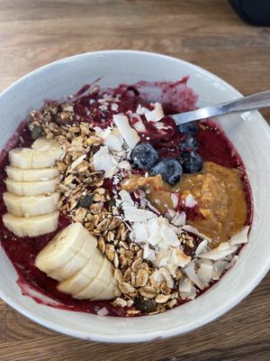 Blueberry açaí bowl   at Grød - Christianshavns in Copenhagen