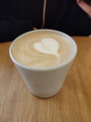 Oat caffe latte at Grød - Christianshavns in Copenhagen