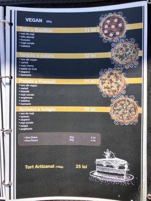 Vegan pizzas  at Marinara in Constanta