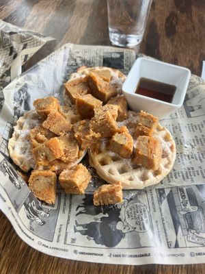 Chick’n waffles  at Vibe Gastropub in Fayetteville