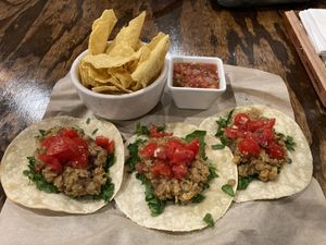 Lentil tacos (no cheeze)  at Vibe Gastropub in Fayetteville