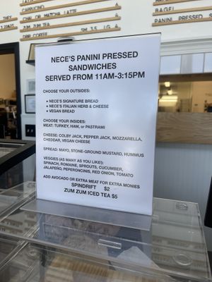 Sandwich options!   at Nece's in Monterey