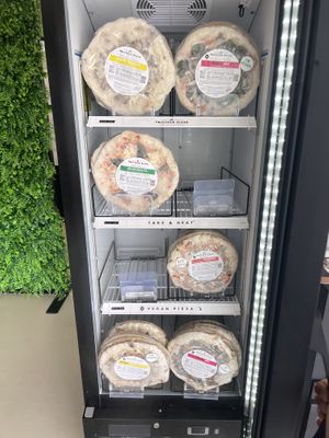 Take home pizzas available with many vegan pies  at Tricycle Pizza in Seaside