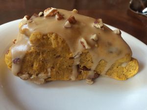 vegan pumpkin maple scone at Cafe Hey in Tampa