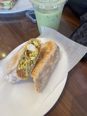 Tofu breakfast wrap  at Cafe Hey in Tampa