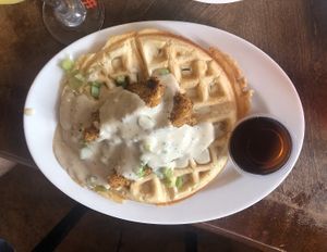Chick’n and waffles at Cafe Hey in Tampa