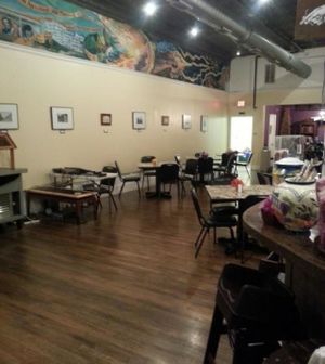 View of side and back seating area. at Downtown Central Perk in Davenport