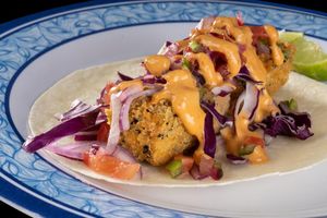 Taco baja at Aguachiles Veg in Mexico City