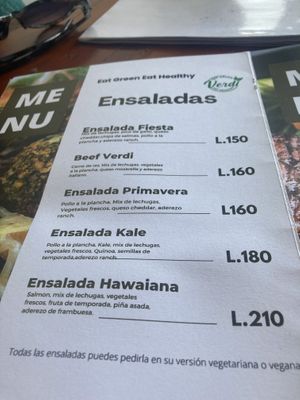 Salads  at Verdi in Tela