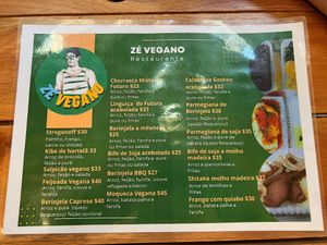 Menu ✨  at Zé Vegano in Rio De Janeiro