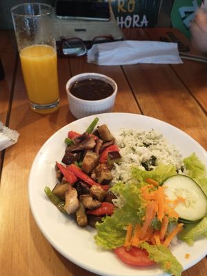 Beringela e shitake grelhado at Zé Vegano in Rio De Janeiro