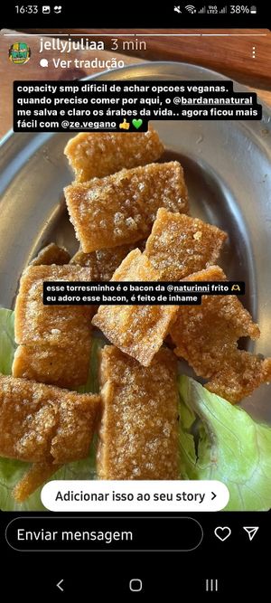 Torresminho de bacon vegan at Zé Vegano in Rio De Janeiro