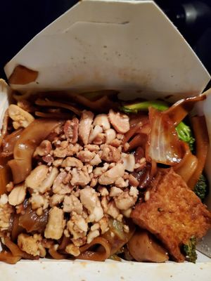 The Pad Thai was different than most others I've had but it was still good. Very generous serving size and the tofu was great. at Song's in Taos