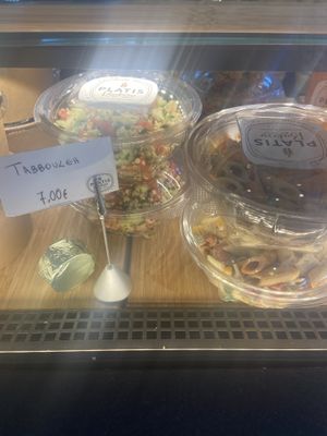 Ready made salads   at PlatisBakery in Mykonos