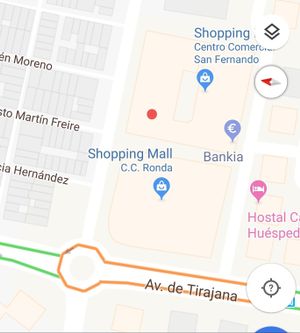 The shop is located by the red dot at Valiram Supermarket in Gran Canaria