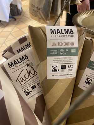 Vegan chocolate  at Vischan's Bageri in Lidkoeping