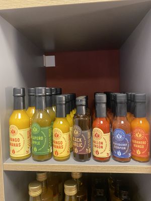 Vegan hot sauce  at Vischan's Bageri in Lidkoeping