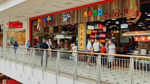 Inside this Malaysia boleh food court at Vegetarian Stall - Jurong Point 2 in West Singapore