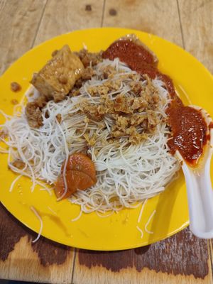 Beehoon with toufu, S$3 at Vegetarian Stall - Jurong Point 2 in West Singapore