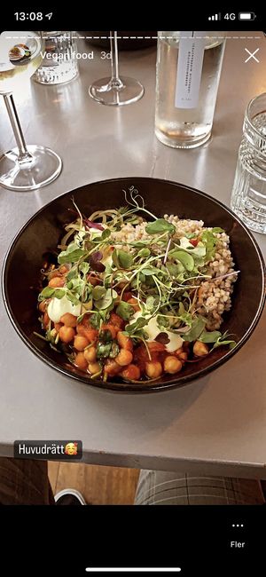 Main course, buckwheat & chickpea curry  at Villa Wesset in Paernu