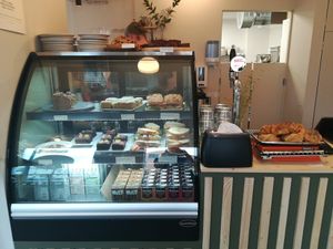 Cakes and vegan cheese buns! at Plantan Kaffihús in Reykjavik