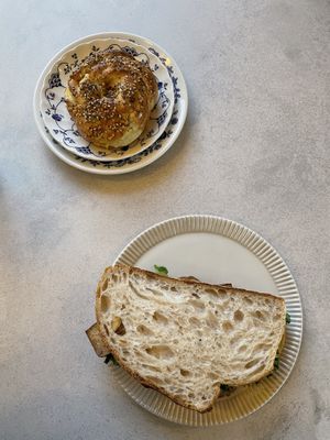 Vegan BLT and cheese roll  at Plantan Kaffihús in Reykjavik