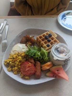 Vegan brunch at Plantan Kaffihús in Reykjavik
