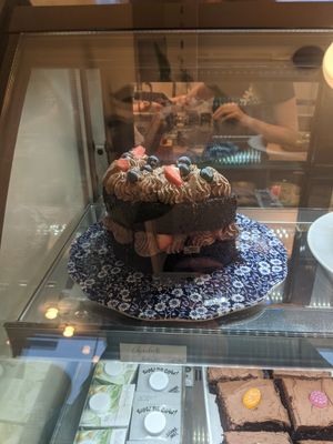 Chocolate cake at Plantan Kaffihús in Reykjavik