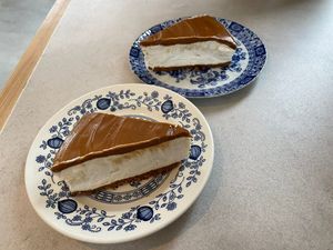 Biscoff cheesecake   at Plantan Kaffihús in Reykjavik