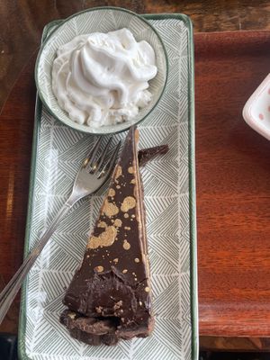 Chocolate cake  at Plantan Kaffihús in Reykjavik